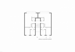 Pavla Maxová, Jan Novotný, Blok z domů, Dům mezipatry, půdorys typického podlaží - foto