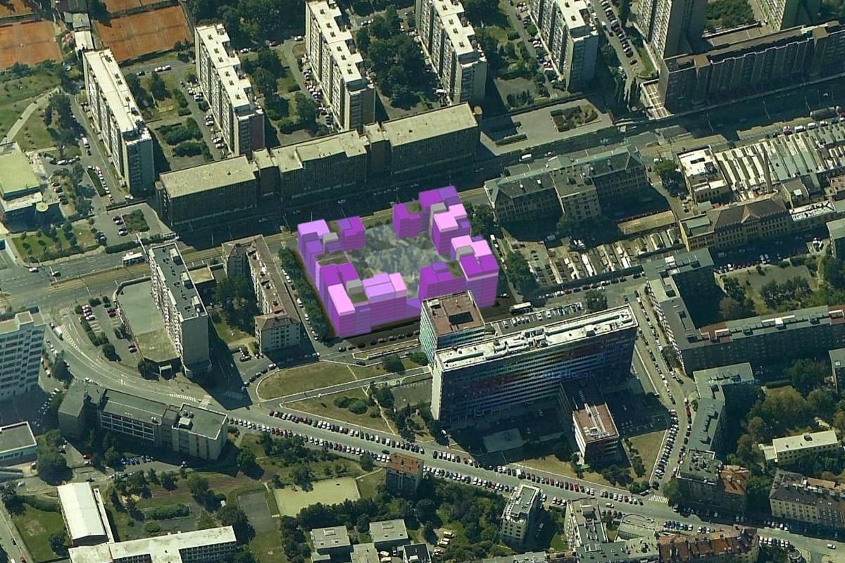 Chmelař architekti, Obytný soubor 4BLOK, situace - foto