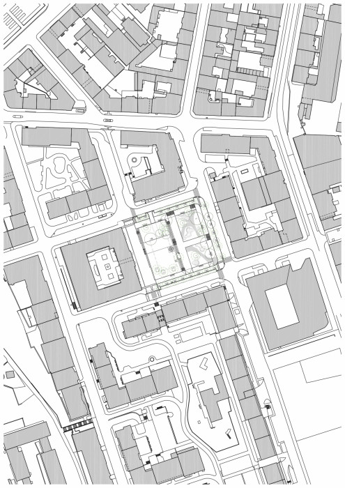 Revitalizace Komenského náměstí v Praze na Žižkově, MCA atelier/ Pavla Melková, Miroslav Cikán, situace