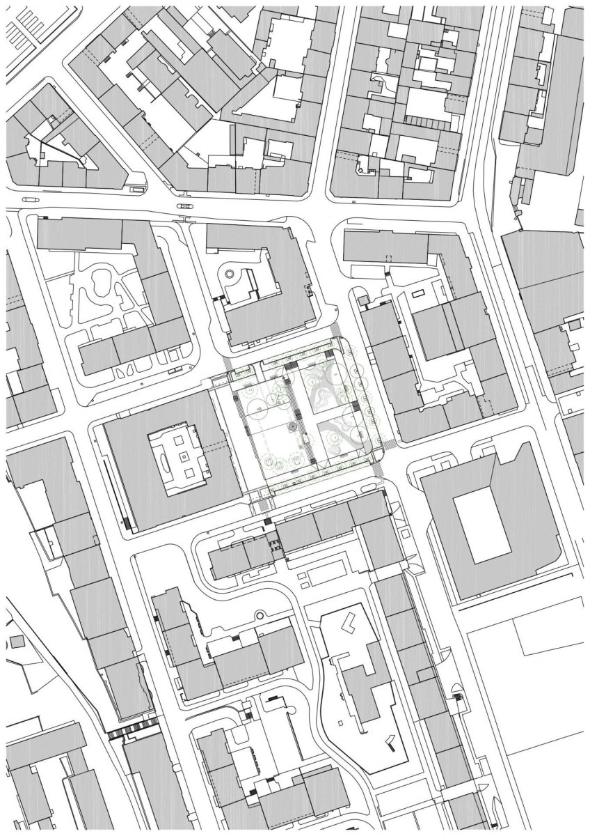 Revitalizace Komenského náměstí v Praze na Žižkově, MCA atelier/ Pavla Melková, Miroslav Cikán, situace