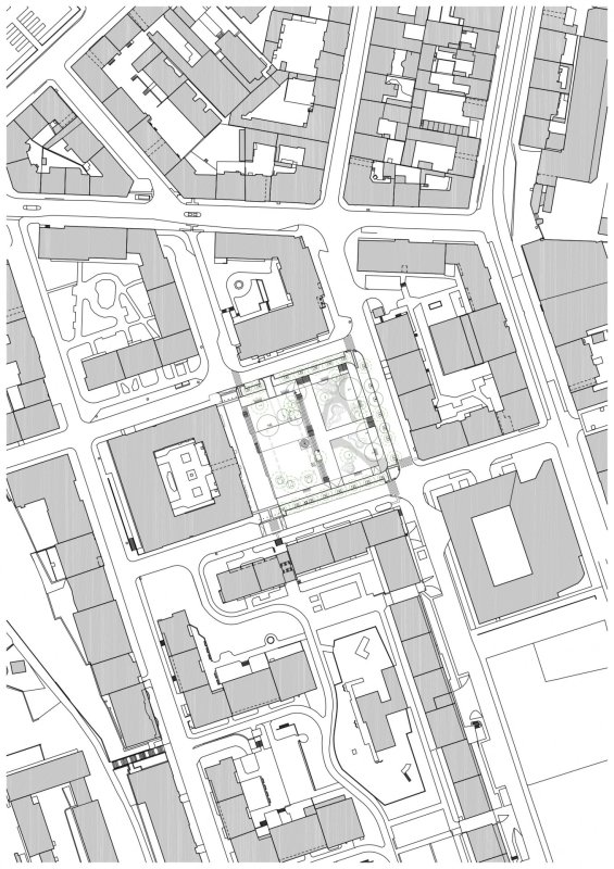 Revitalizace Komenského náměstí v Praze na Žižkově, MCA atelier/ Pavla Melková, Miroslav Cikán, situace