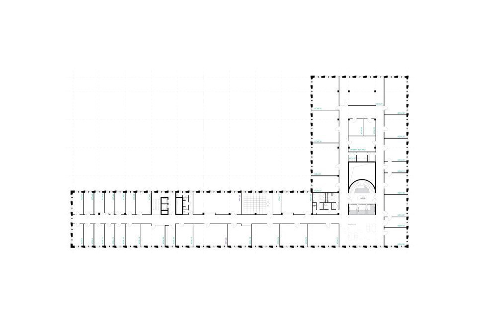 Univerzita J.E.Purkyně, Pelčák a partner architekti, půdorys 2NP