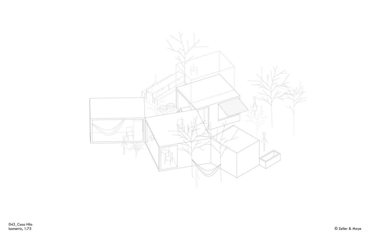 Casa Hilo, axonometrie, Zeller & Moye