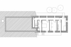 Rodinný dům Mníšek pod Brdy, půdorys 1PP, SCHAUFLER-ROSKOVEC