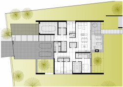 Dům Loď, půdorys 1NP, A69-architekti