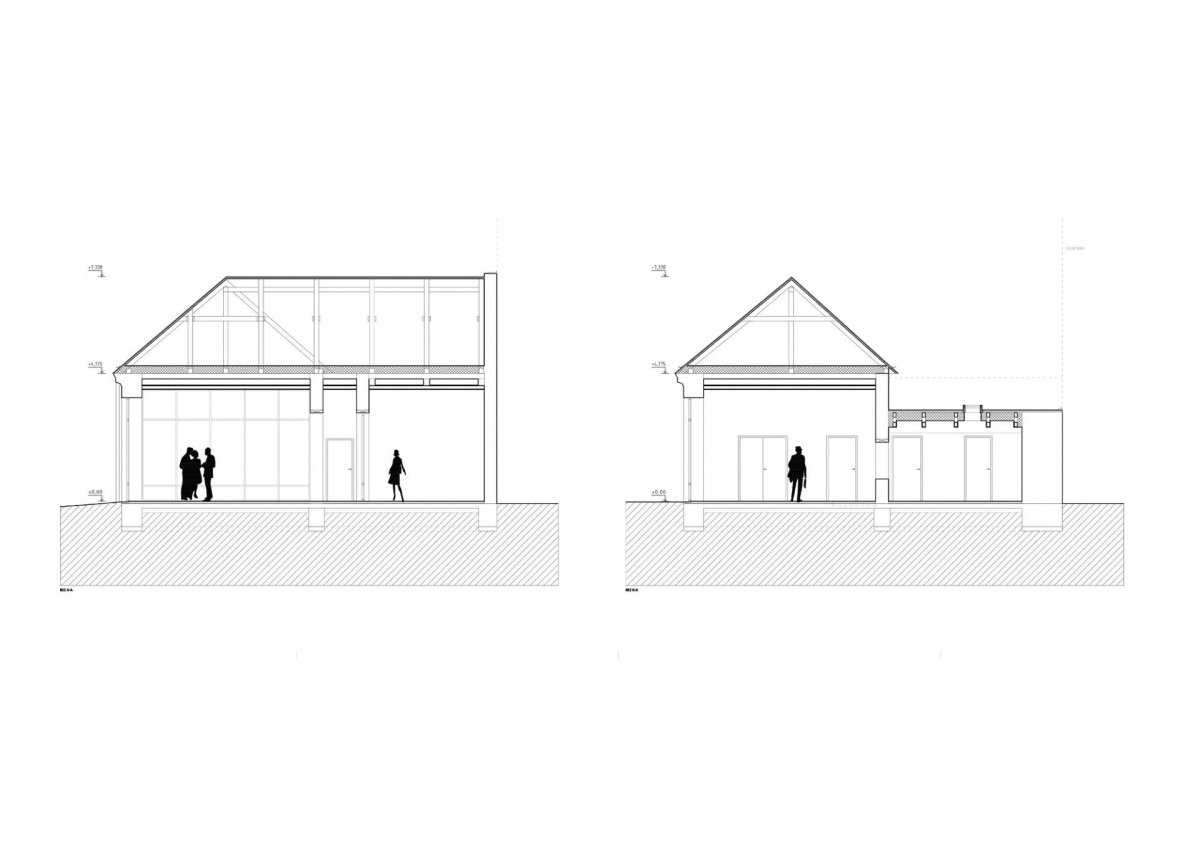 Likérka, Kuklica Smerek architekti / Juraj Hubinský, Peter Kuklica, Martin Smerek, řez