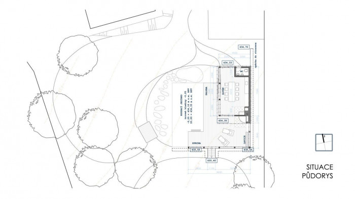 Zahradní altán, Rtyně v Podkrkonoší, Marek Wajsar, Jakub Kopecký - situace,půdorys