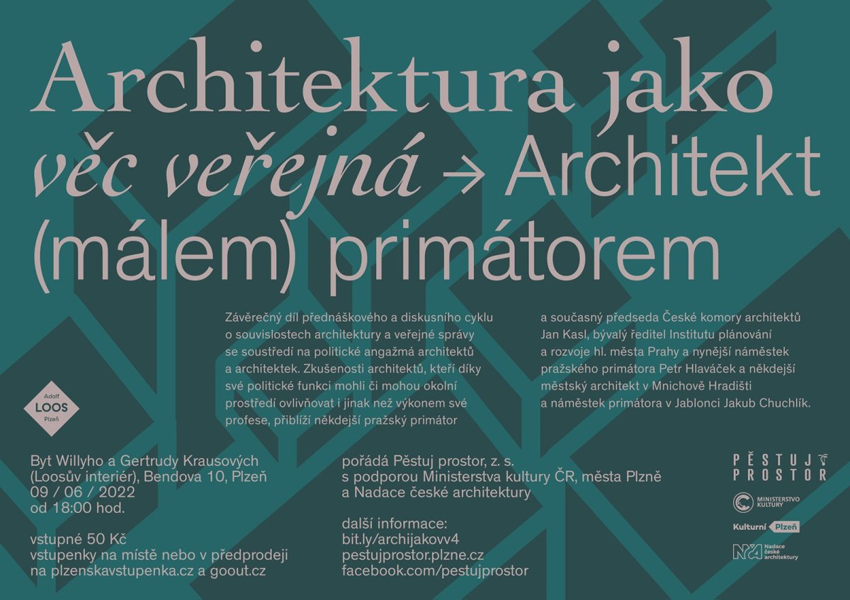 Čtvrtá přednáška cyklu bude věnována politice ve spojitosti s architekturou a opačně