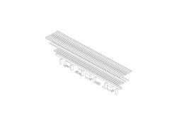 Axonometrie (Autobusové nádraží Umeå Vasaplan, Wingårdhs + WSP)