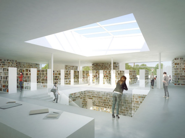 Projektil architekti, Jihočeská vědecká knihovna, 3. místo, vizualizace