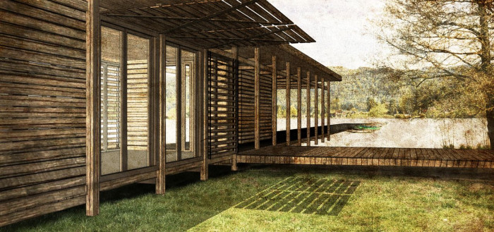 Vu Dinh Quang, Daniela Míková a Ondřej Novák, Malá architektura pro Velký rybník, kavárna a půjčovna lodí - foto