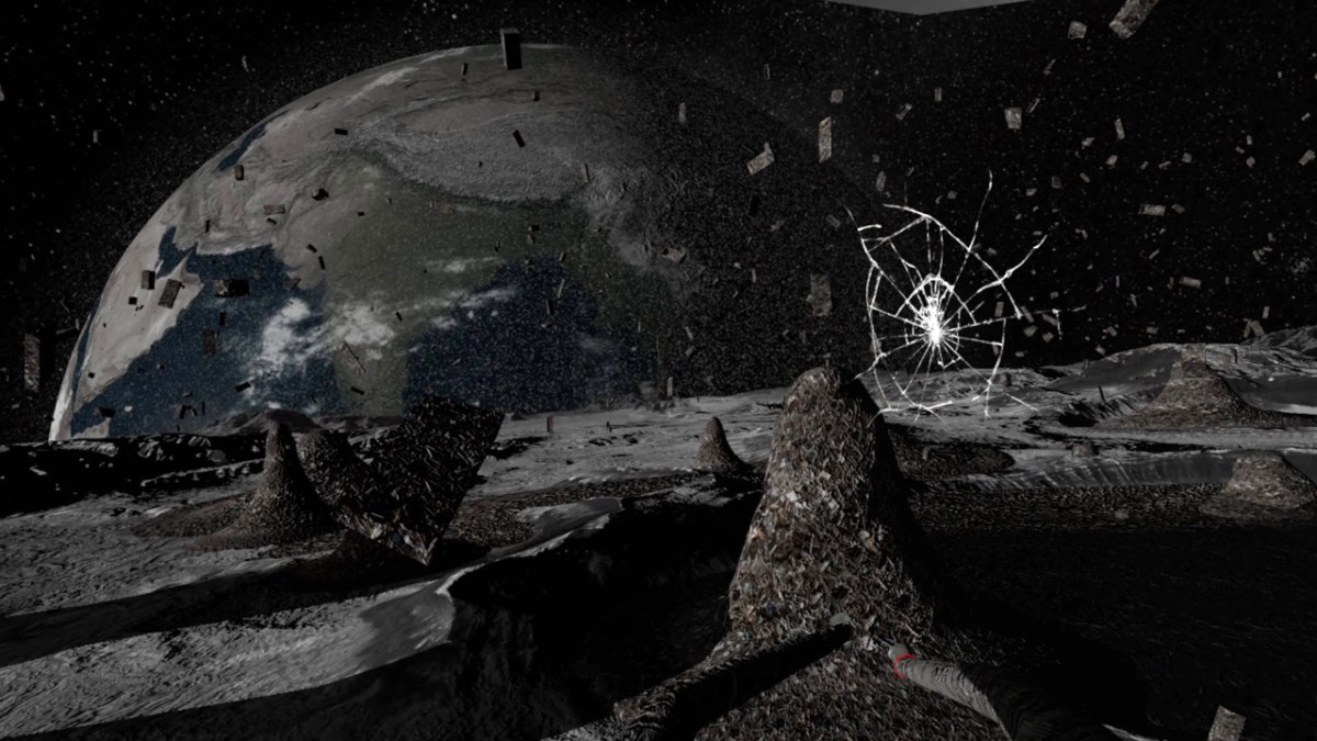 Dílo Na Měsíc představuje spolupráci Laurie Anderson s tchajwanským umělcem Hsin-Chienem Huangem
