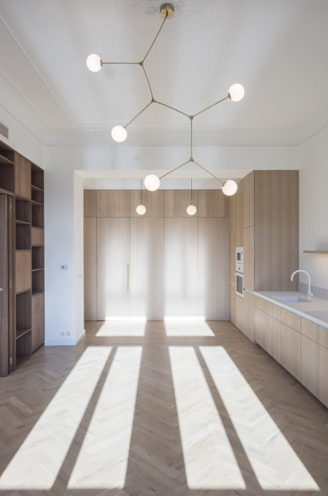 DEVOTO realizovalo interiérové vybavení rekonstrukce secesního bytu na Masarykově nábřeží (martin cenek architecture)