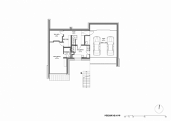 ABM architekti, Vila v Jílovišti, půdorys 1. PP – foto