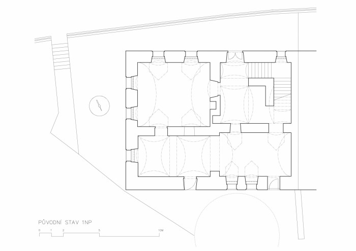 Půdorys 1 NP - původní stav