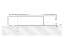 ov-a, Rodinný dům Králův Dvůr, řez – foto