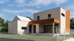 Na předměstí desetitisícového západočeského města roste moderní rodinný dům. Za jeho architekturou stojí Petr Sladký, projekční část zajistila kancelář AW Projekt. (na obrázku vizualizace)