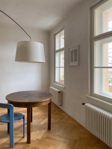 Rekonstrukce bytu v Praze-Nuslích, studio Collarch: Studio Collarch v bytě zachovalo také některé původní prvky