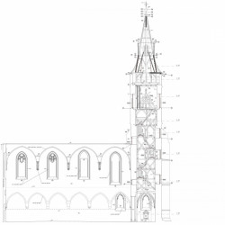 Obnova areálu Sázavského kláštera, Studio acht, řezopohled
