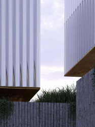 Vítězný návrh architektonického studia JIKA-CZ s.r.o. na depozitární komplex Národní galerie Praha. Vizualizace: monolot