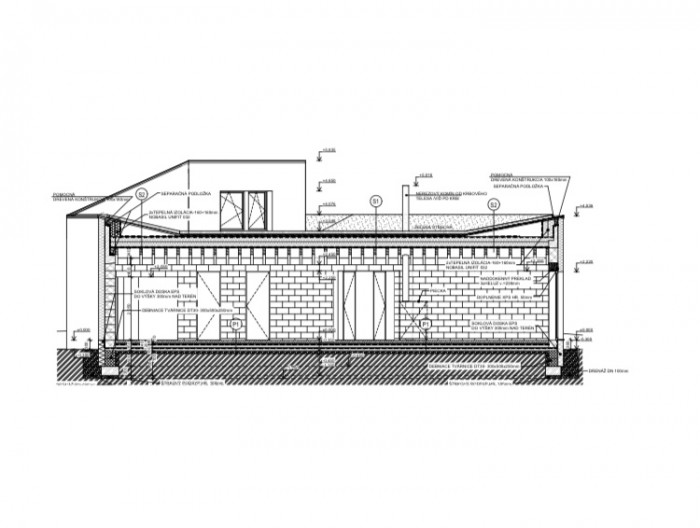 Dům Hexagon, GutGut, řez