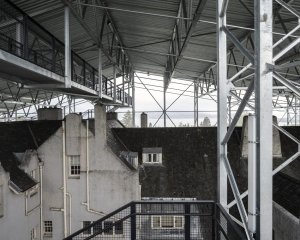 Rekonstrukce budovy Hill House od Charlese Rennieho Mackintoshe