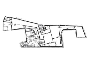 Studio Andreas Heller GmbH Architects & Designers, Evropské muzeum hanzy, 1.NP nové budovy, výkres