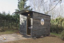 Jedna z prvních realizací - sauna pro tátu, Trutnov, 2020