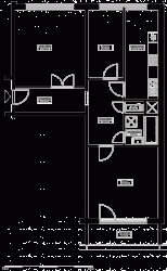 ARCHHOLIKS, 2 × P byt, půdorys, původní stav – foto