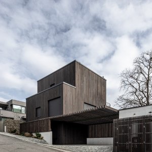 Vítězem kategorie rodinné domy se stal dům pod hradem Devínem v Bratislavě od ateliéru plusminusarchitects. Jeho členitý tvar vyšel ze snahy vytvořit zevnitř domu co nejlepší výhledy na hrad a okolní zeleň. (Drevodom Devín, plusminusarchitects)