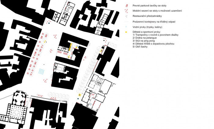 Návrh na úpravu náměstí v Benešově, mobiliář, Marcela Steinbachová, Vít Holý