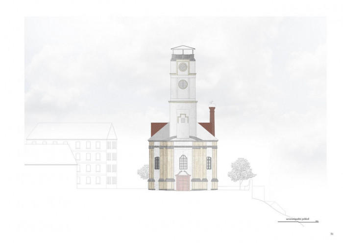 Jiří Lukáš, Centrum Jablonného v Podještědí, kostel/knihovna, pohled SZ – foto