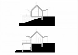 Horská chata Zadní Telnice, New Work / Svatopluk Sládeček, Jaroslav Matoušek, příčný řez
