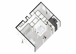 The Eatery, axonometrie, NEUHÄUSL HUNAL