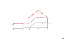 Rekonstrukce okálu, řez a, Pavlíček+Hulín architekti