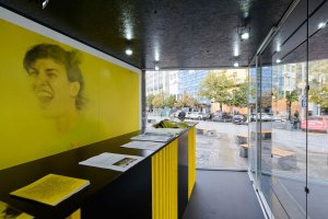 Informační centrum Designbloku ze CITY modulů na Václavském náměstí