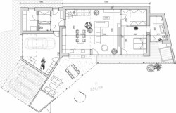 Pasivní RD v Borku u Českých Budějovic, Ing. Josef Vostracký - půdorys přízemí