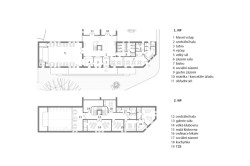 Půdorysy - Obecní dům v Dřísech, BY architects