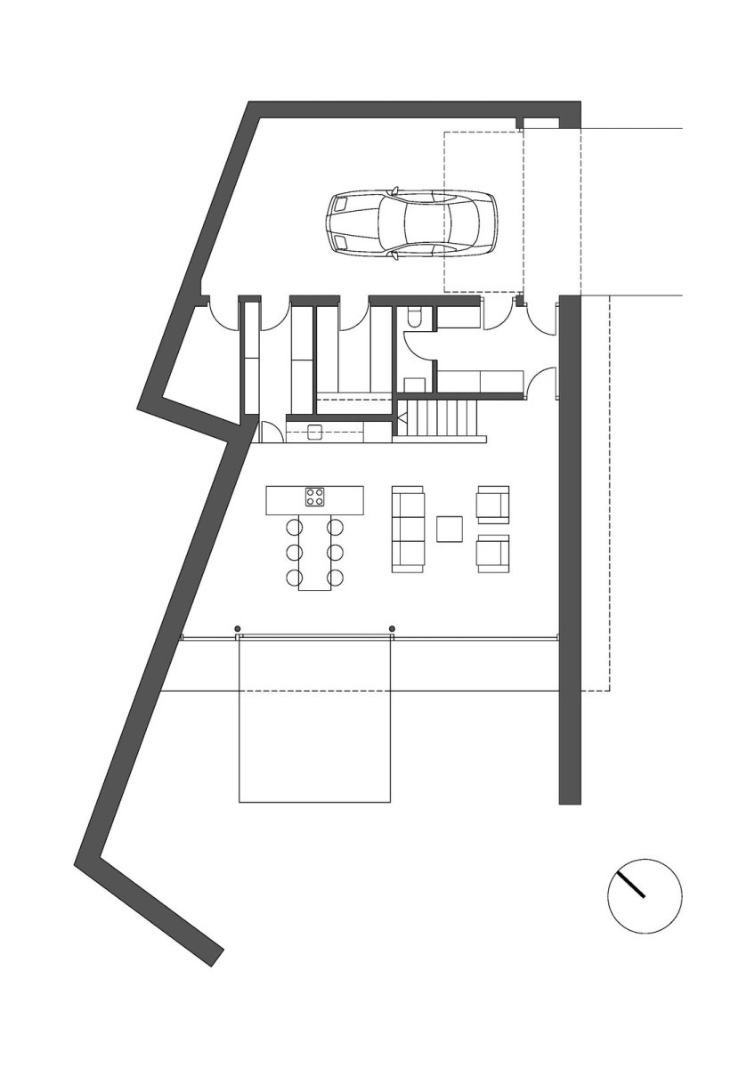 Půdorys 1. NP (Vila Troja, Stempel & Tesar architekti)