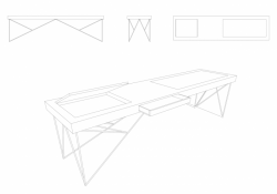 Mjölk architekti, Bookstore Artmap, stůl 02 – foto