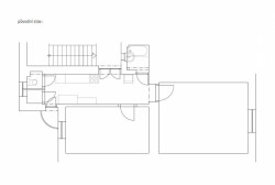 Hana Drdlová, Rekonstrukce bytu, Praha - Letná - půdorys původního stavu
