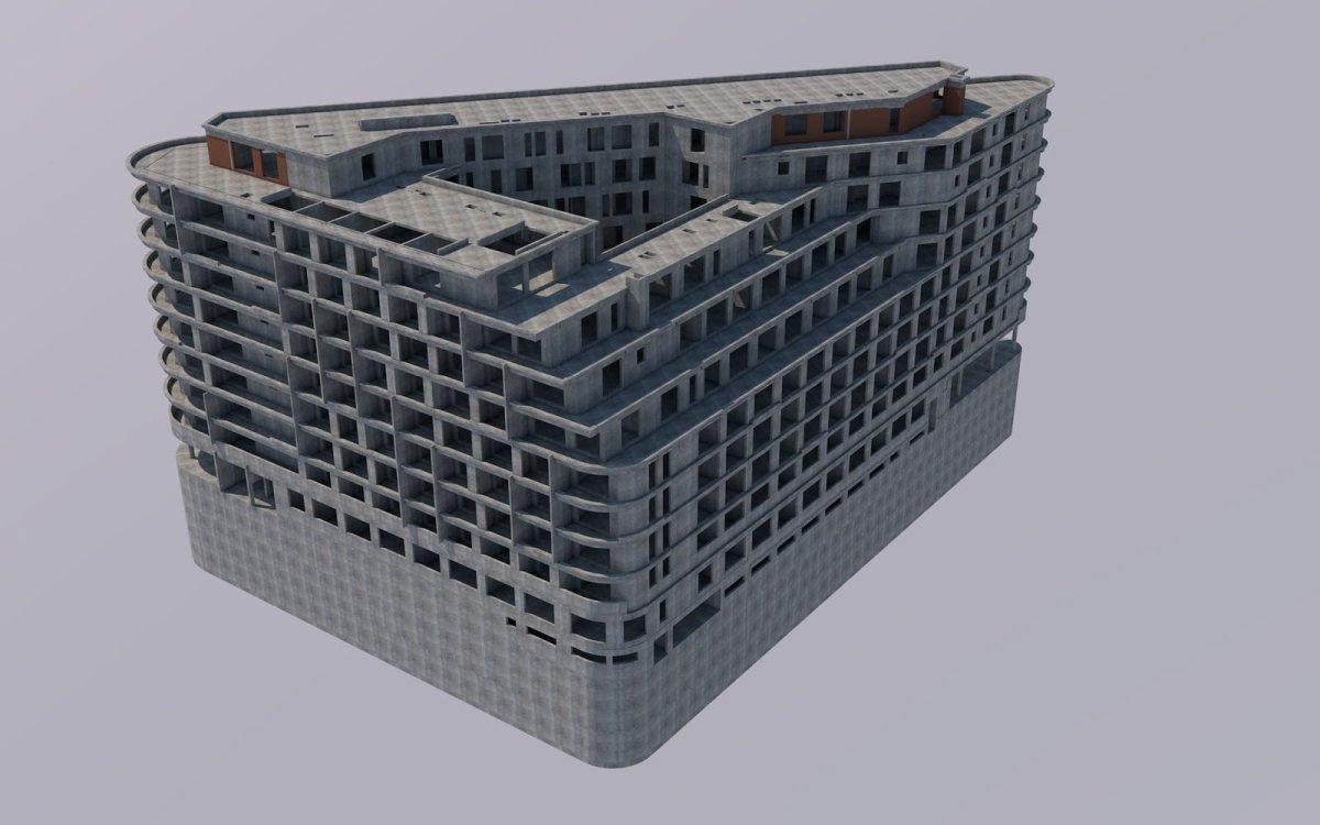 Polyfunkční dům Harfa Design Residence, výstupy z programu Allplan