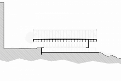 CAB ARCHITECTES, sportovní sál v Ariane, řez, výkres