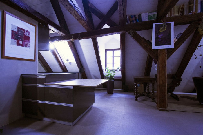 Olga Pokorná, podkrovní byt v Konviktské ulici v Praze - foto