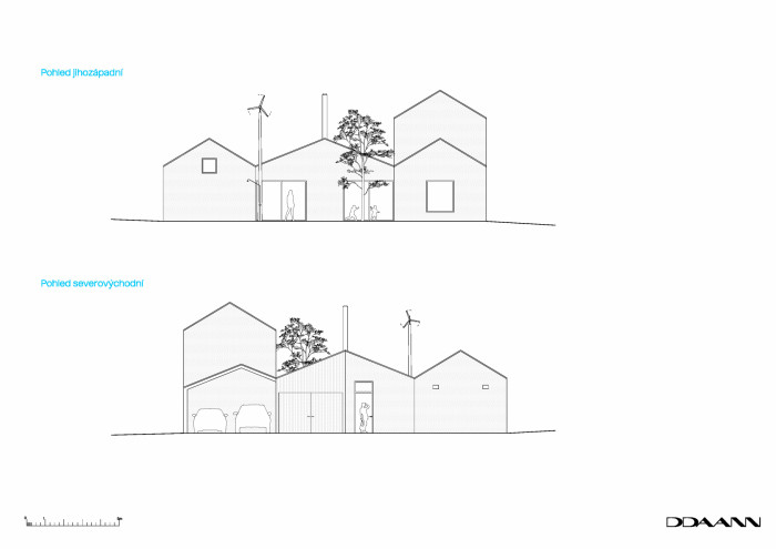 Letní sídlo, DDAANN/ Daniel Rohan, Daniel Baudis, pohledy jz, sv