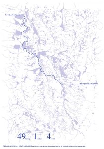 Mapa krajiny okolo Zlaté stoky.