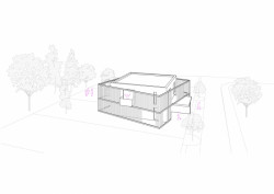 Rodinné domy v Dobříši, axonometrie, Boq architekti