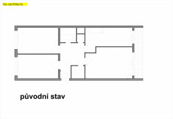 No Architects, Byt s pracovnou, půdorys původní – foto