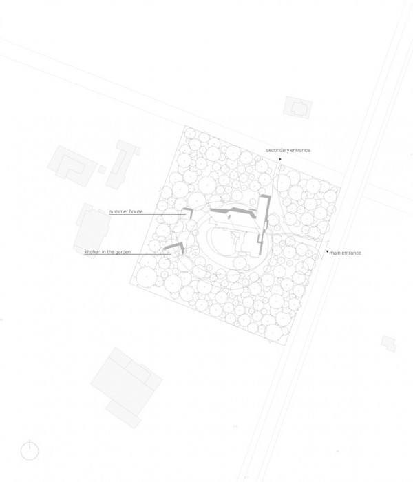 Residence RR - Honka Kersko, situace, monom