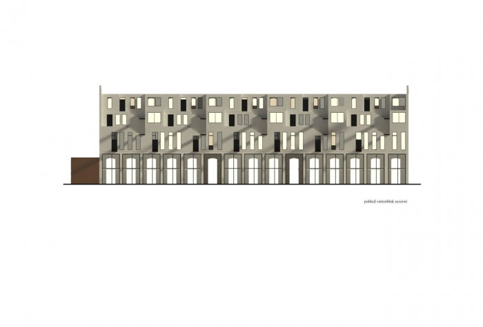 Jiří Valenta, Bytový dům / Hrádek nad Nisou, pohled vnitroblok severní - foto